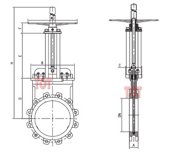 Bidirectional Knife Gate Valve Size