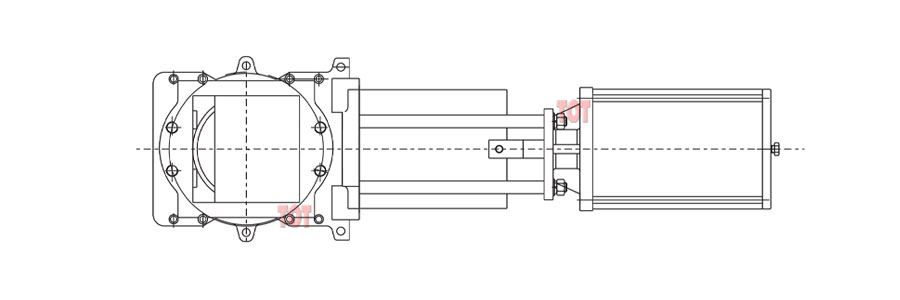 square port knife gate valve size