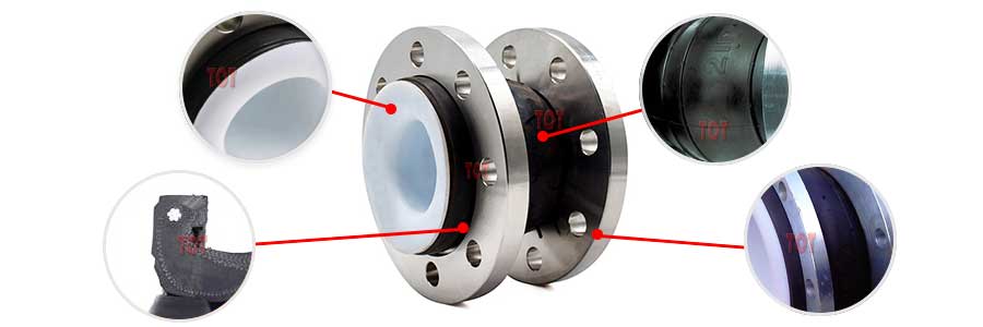 PTFE lined rubber expansion joints